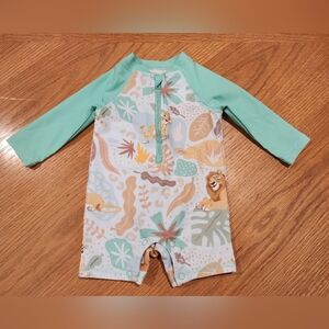 Disney Baby 3/6M The Lion King One-Piece Baby Rash Guard Swim Unisuit